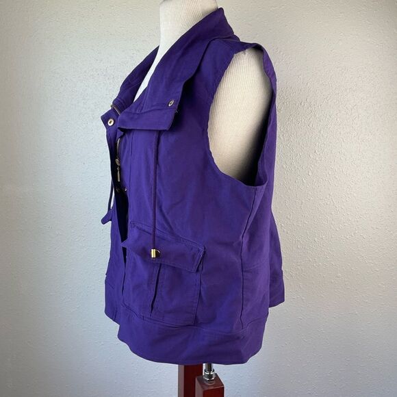 Draper’s & Damon’s Petite Purple Vest Size Petite XL EUC - Picture 4 of 6